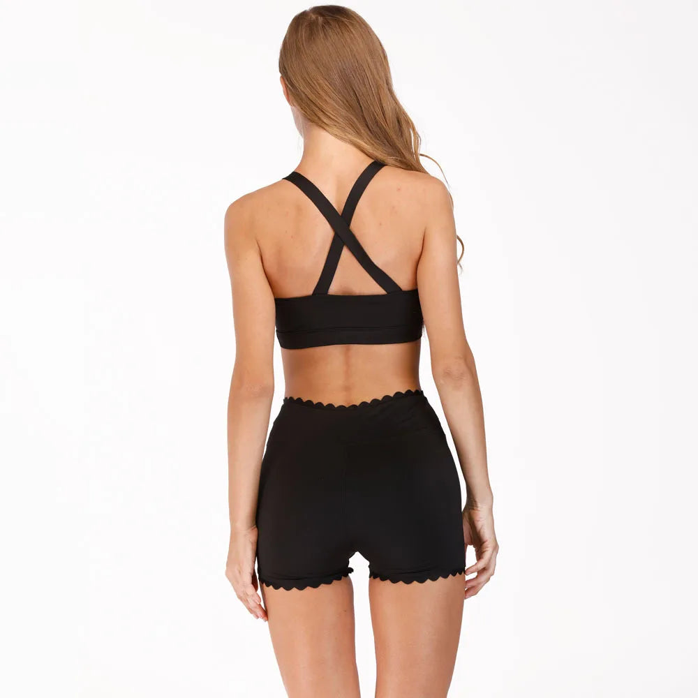 Backless Lace Sports Bra