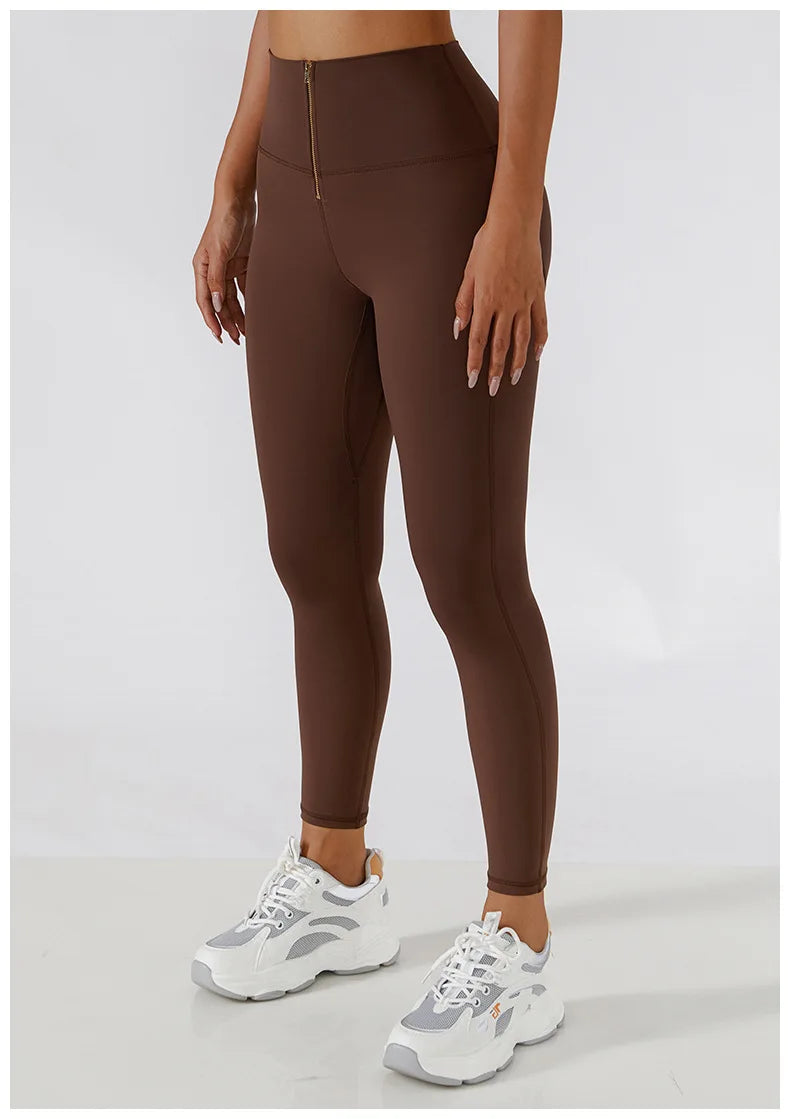 Seamless  Zipper Yoga leggings