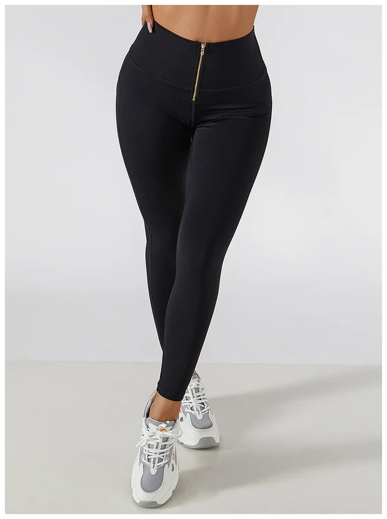 Seamless  Zipper Yoga leggings