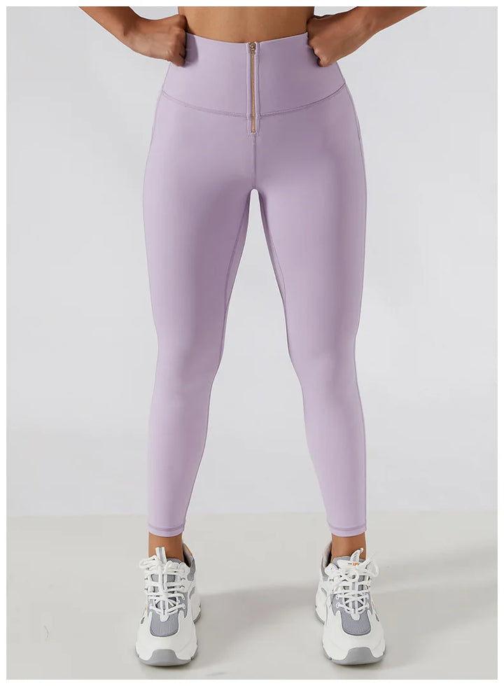 Seamless  Zipper Yoga leggings