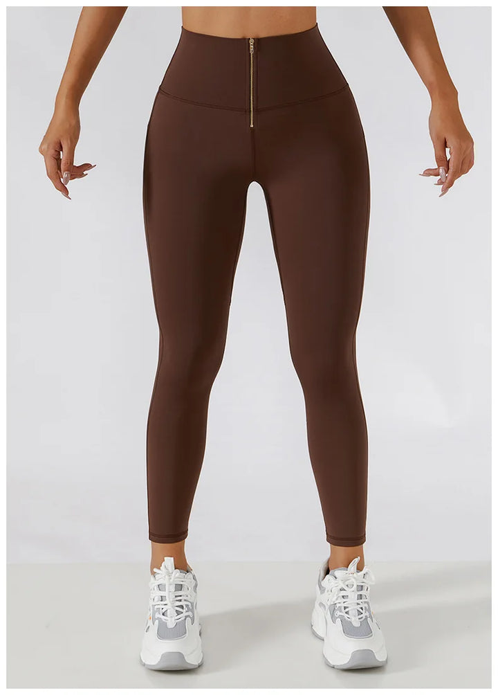 Seamless  Zipper Yoga leggings