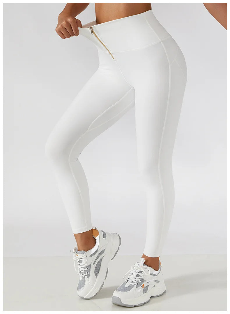 Seamless  Zipper Yoga leggings